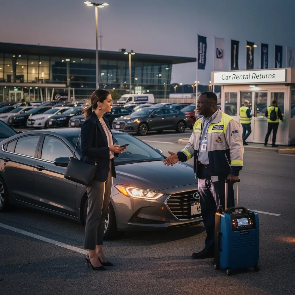 Kobieta zgłaszająca szkodę przez telefon, z widocznym uśmiechem i zaufaniem.