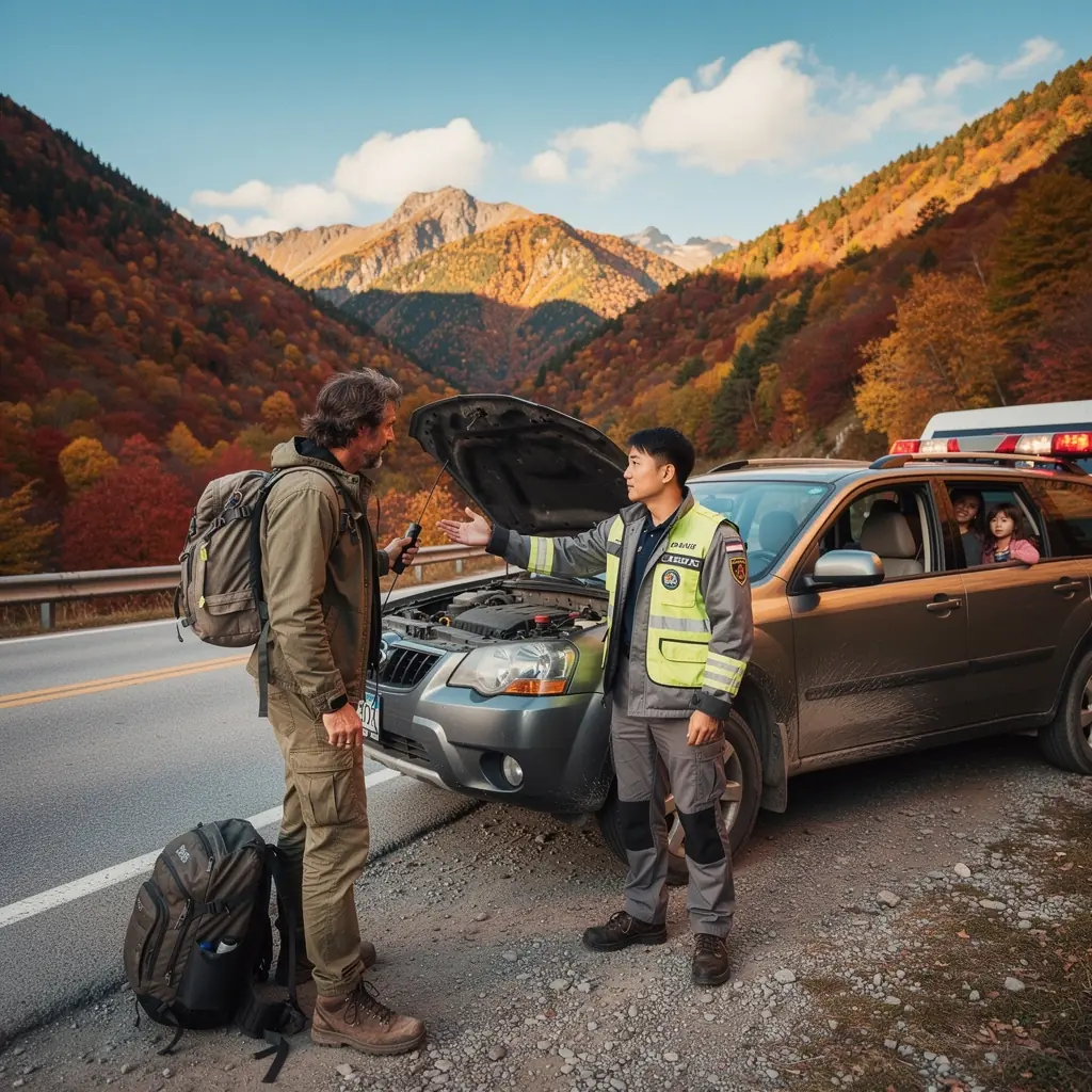 Wizualizacja procesu zgłaszania roszczenia za pomocą telefonu.
